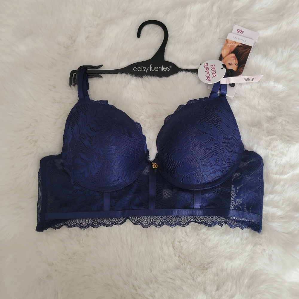 💘DAISY FUENTES BRAND NEW PUSH UP LONGLINE BRA SIZE 36B.